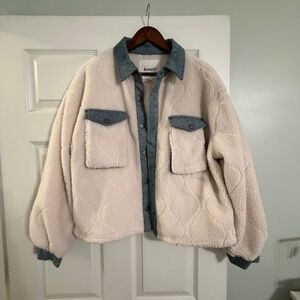 Denim and fleece jacket